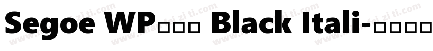 Segoe WP兰亭黑 Black Itali字体转换